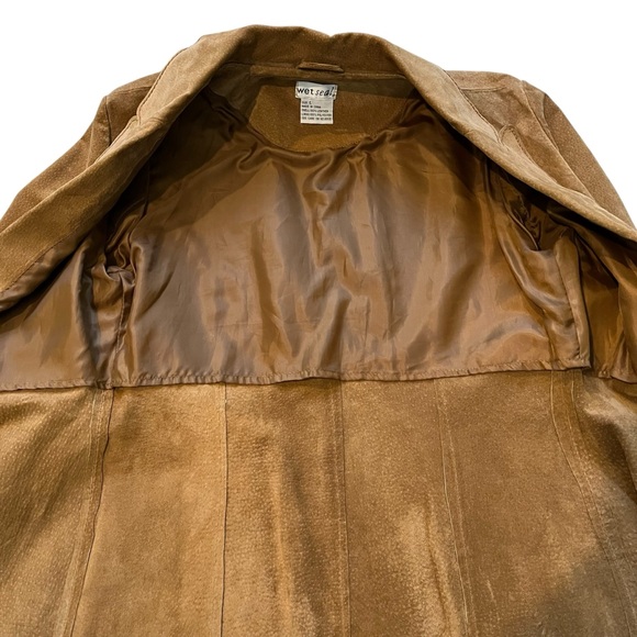 Vintage Wet Seal Leather Suede Penny Lane Style Duster Jacket Tie Closure - Picture 12 of 15